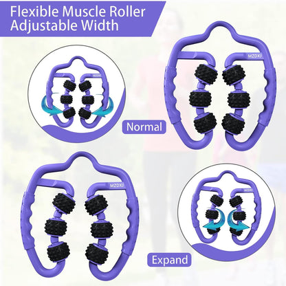 Cellulite Massage Tool Deep Fascia Massager & Dimpled Skin Remover for Legs - Anti-Cellulite Roller Tech with Lymphatic Drainage, Smooth Skin & Pain Relief for Thighs & Buttocks Sculpting