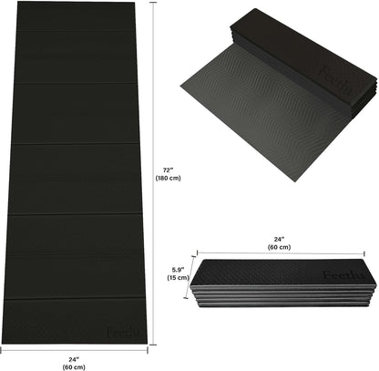 Foldable Yoga Exercise Mat – Lightweight, Anti-Slip, and Easy to Store for Yoga, Pilates, Home Workouts, and Floor Exercises