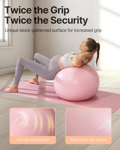 YOTTOY Pregnancy Ball - 1.8mm Thick Birthing Ball for Maternity Physio and Birth Preparation, Yoga and Exercise for Pregnancy - Includes Pump