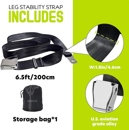 Nordic Hamstring Curl Strap, 6.5FT / 5.6FT Gym Seatbelt and Exercise Straps for Hamstring Stretch Strap & Mobilization Belt,Home Gym Women Men, Lifting Seatbelt Gym