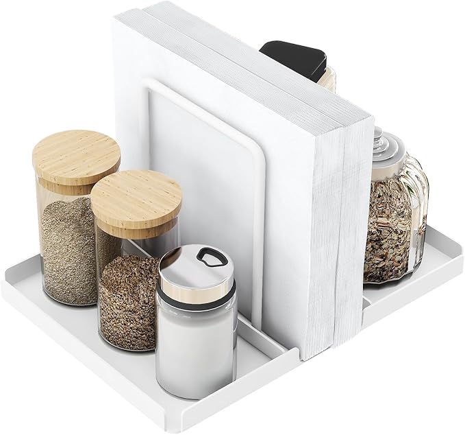 Napkin Holder for Table, Metal Napkin Holder with Salt and Pepper Shakers Caddy, Standing Paper Napkin Storage for Kitchen Dining Table Decor, White