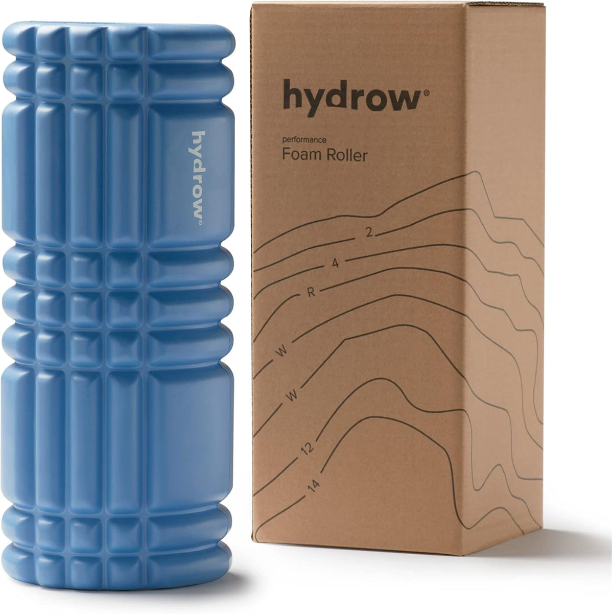 Hydrow Foam Roller for Exercise, Deep Tissue Massage, Muscle Recovery - (13-Inch), Blue