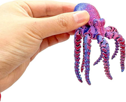GEDDES Raymond 3D Printed Octopus Fidget Toys – Pack of 16 – Octopus Figures for Kids, Classrooms, and Party Favors