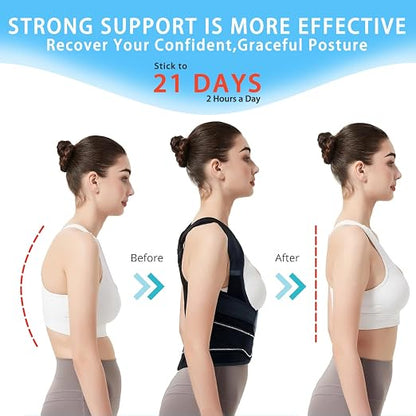 Posture Corrector for Women and Men,X-Back Brace Lower Back Support,Adjustable Straightener for Scoliosis Hunchback Correction,Shoulder Pain Relief Spine Corrector Posture Trainer