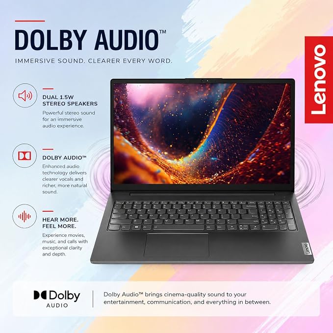 Lenovo V15 Business Laptop 2026 Edition, AMD Ryzen 3 7000-Series(Beat i7-1065G7), 15.6" FHD Display, 16GB DDR5 RAM, 256GB NVMe SSD, Wi-Fi 6, RJ-45, Dolby Audio, Windows 11 Pro