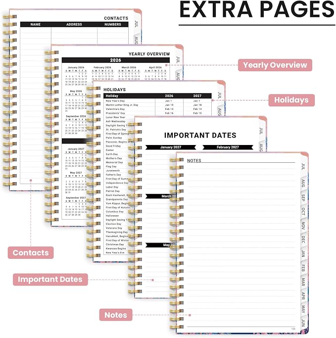 ZOTIA Planner 2026-2027 Weekly & Monthly Calendar Planner Jul 2026-Jun 2027
