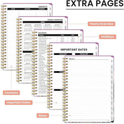 Planner 2026-2027, Academic Year Monthly & Weekly Planner Caledndar, July 2026 - June 2027, Hardcover Large Planning Agenda Book with Tabs for School Office Supplies, 8.5" x 11" - Dreamscape Hills