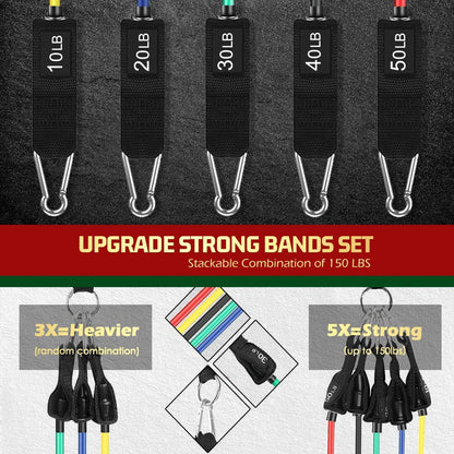 VEICK Resistance Bands, Exercise Bands, Workout Bands, Resistance Bands for Working Out with Handles for Men and Women, Exercising Bands for Fitness Weights Work Out at Home
