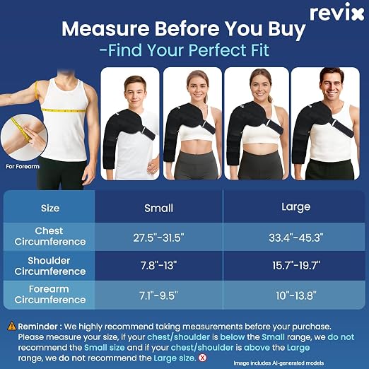 REVIX Youth Shoulder Arm Ice Pack Wrap for Pitcher, Reusable Ice Arm Sleeve | Ice Pack for Volleyball Player & Athletes, Cold Therapy for Shoulder & Elbow, Throwing Recovery, Muscle Relax & Daily Use