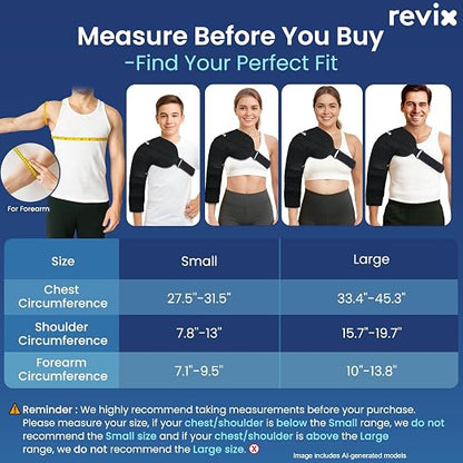 REVIX Youth Shoulder Arm Ice Pack Wrap for Pitcher, Reusable Ice Arm Sleeve | Ice Pack for Volleyball Player & Athletes, Cold Therapy for Shoulder & Elbow, Throwing Recovery, Muscle Relax & Daily Use