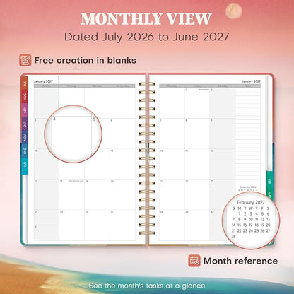 Planner 2026-2027 Weekly & Monthly Academic Planner, 7.4" x 10.2"