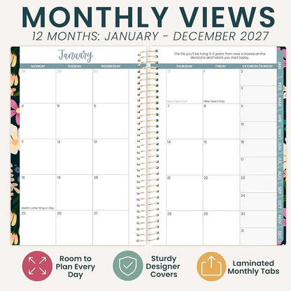 bloom daily planners 2027 Pocket Planner (January 2027 - December 2027) - 4” x 6” MINI Weekly Monthly Agenda Organizer & Calendar Year Book - Blooming Wildly