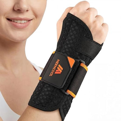 MEENCOOL Carpal Tunnel Wrist Brace Night Support with Splint for Right Hand | Adjustable Wrist Splint Men Women for Pain Relief – Support for Tendonitis, Arthritis, Sprain, Sleeping & Daily Use, Size S