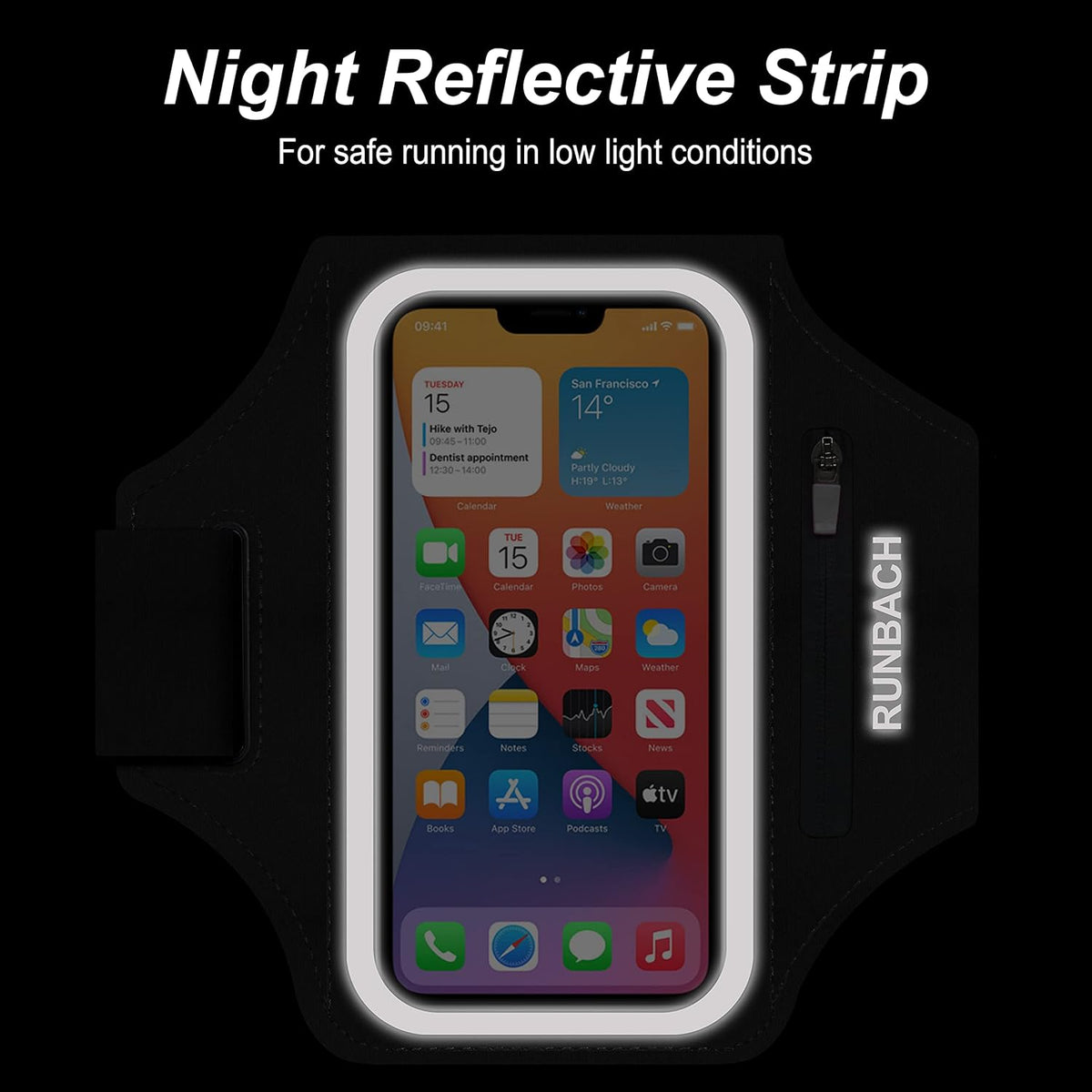 Armband for Samsung Galaxy S25/S24/S23/S22/S21/S20/S10/S9/S8,Galaxy A01/A8/A10e/A20e/A41/M01/Xcover 5,Water Resistant Sport Armband with Zipper Slot for Galaxy Buds (Black)