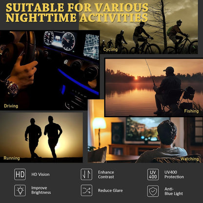 Polarized Sports Sunglasses for Men Women,Fishing Driving Rectangular Goggles UV400 Protection