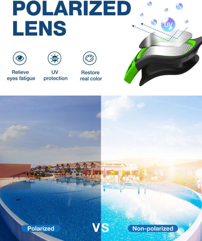 ZIONOR G1 Polarized Swimming Goggles for Unisex Adult Women Anti Fog 100% Anti UV Diving Goggles