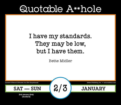 The Quotable A*Hole 2027 Daily Desk Calendar: Boxed Page-a-Day Humor Calendar with Day-to-Day Bitter Barbs, Cutting Comments & Caustic Comebacks