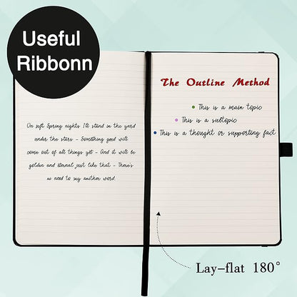 Ruled Notebook/Journal - Classic Lined Journal/Notebook, 5.3" x 8.26"