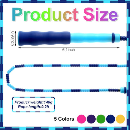 Yunsailing 20 Pack Jump Ropes for Adults Kids, 9.2 Feet Adjustable Length Free Segmented Skipping Rope Bulk Soft Beaded Jumping Ropes for Women Men Exercise Training Workout Weight Loss