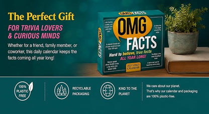 OMG Facts 2027 Daily Desk Calendar: Boxed Page-a-Day Trivia Calendar with Day-to-Day Hard-to-Believe Facts, Weird Truths & Bizarre Realities