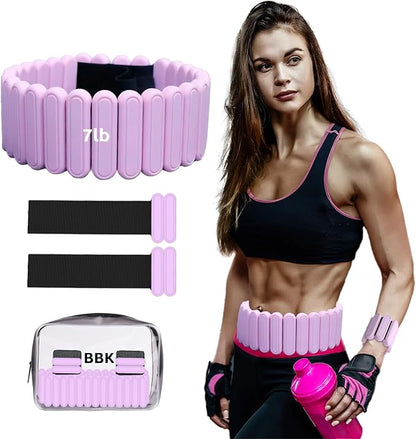 BBK Up to LBS Adjustable Weighted Belt For Women and Men, Weighted Walking Exercise Belt for Gym, Strength Training, Wrist & Ankle