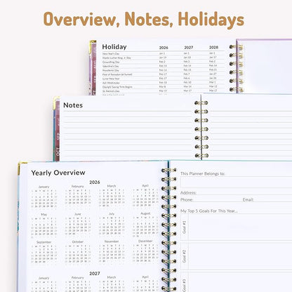 Forvencer Planner 2026-2027, July 2026 - June 2027,8.5x11" Calendar Planner | Weekly and Monthly, Hardcover Planning book with Monthly Tabs, Cute Journal Organizer Notebook for Office School, A4 Size