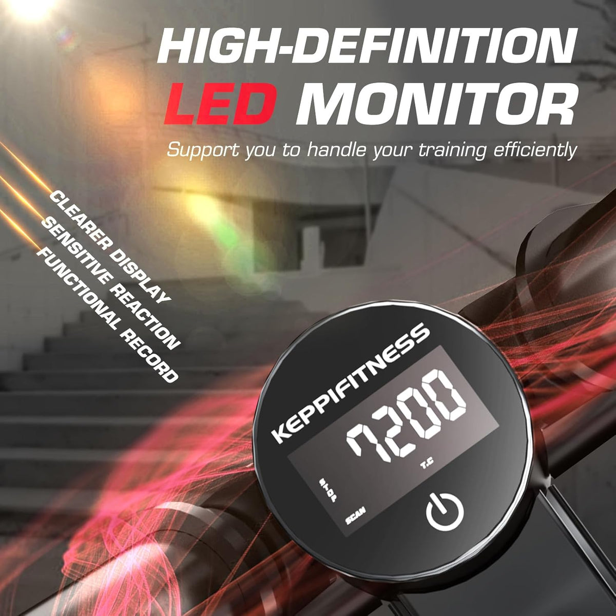 KeppiFitness Steppers for Exercise at Home, Stair Stepper with Resistance Bands for Home Cardio Exercise - FITSTEP Series