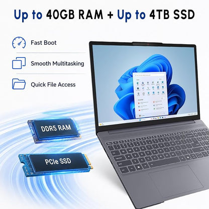 Lenovo New 15.3" WUXGA Business Laptop, Intel Core i7-13620H (Beats i7-1355U), 24GB DDR5 RAM, 2TB SSD, Intel UHD Graphics, Wi-Fi 6, Windows 11 Pro, Computer for Work, Study & Productivity