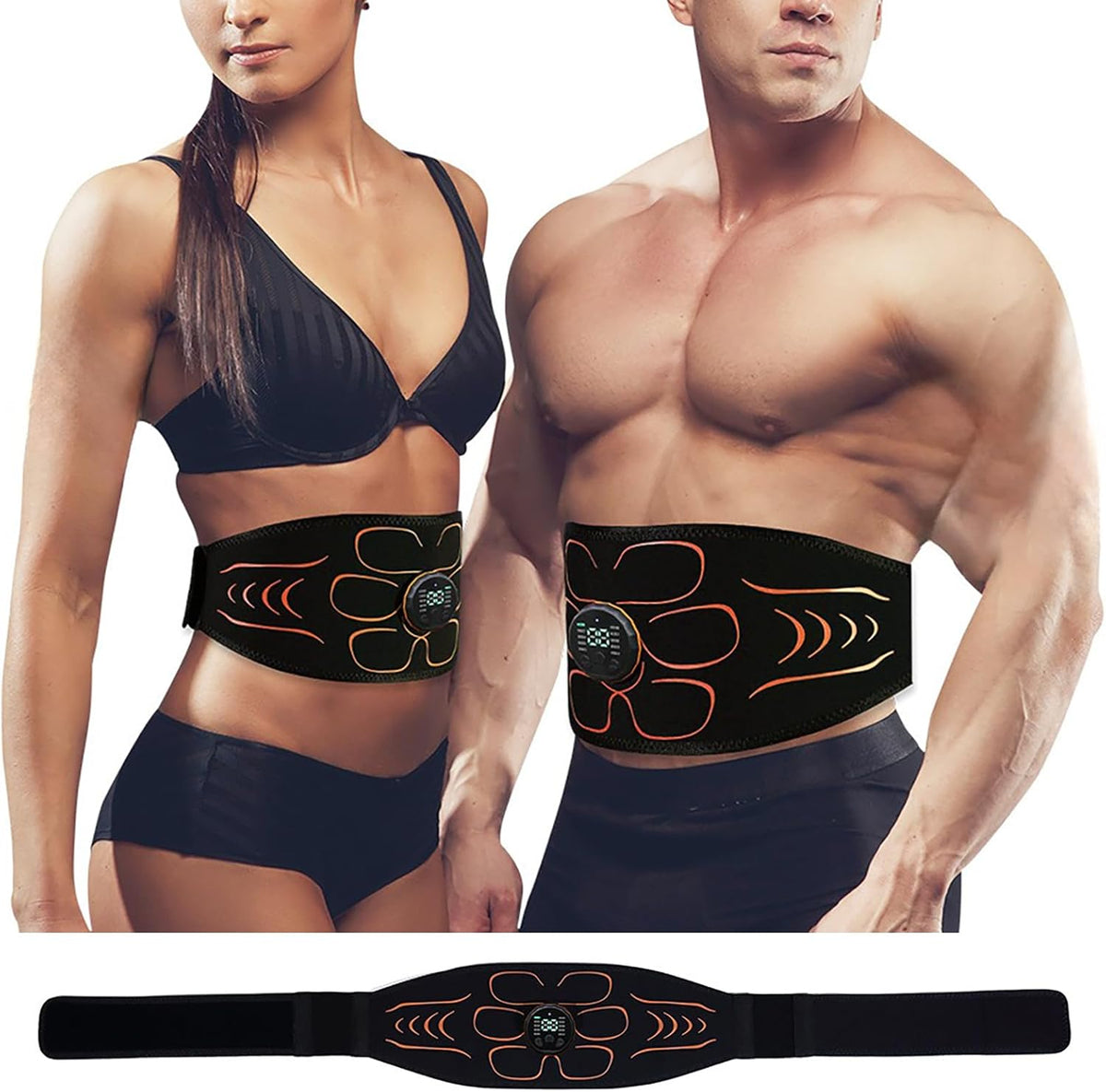 Ab Stimulator Muscle Toner, Abs Stimulator Machine Workout Equipment for Men Women Abdomen Home Office Exercise