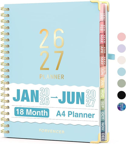 Jul 2026 - Dec 2027 Planner, Forvencer 18 Month Planner 2026-2027, 8.5"x11"