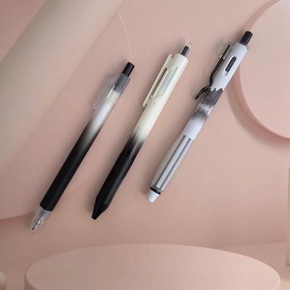 Fengtaiyuan Retractable Gel Pens, 0.5mm Fine Point Black Ink, Quick Dry No Smudge Gel Pens with Comfort Grip, Smooth Writing for School Office Note Taking, 6 Pack