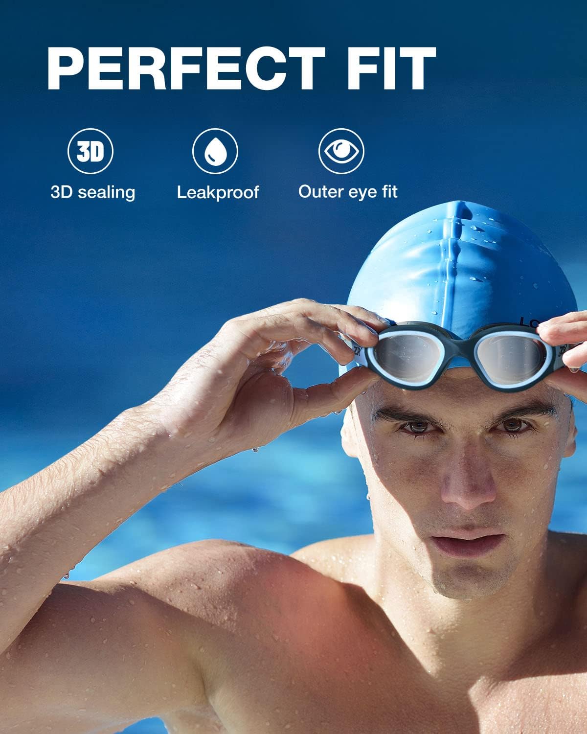 ZIONOR G1 Polarized Swimming Goggles for Unisex Adult Women Anti Fog 100% Anti UV Diving Goggles
