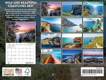 Wild Beautiful Coastline Calendar 2027 Monthly Wall Calender 12 Month