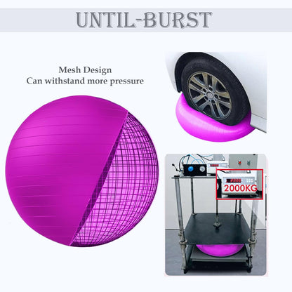 Soft Exercise Ball, Anti-Burst Yoga Ball Chair Supports 2200lbs, Stability Swiss Ball w/Pump for Pregnancy Birthing, Excersize, Workout, Fitness, Balance, Gym, Physio, Abs (Office & Home & School)