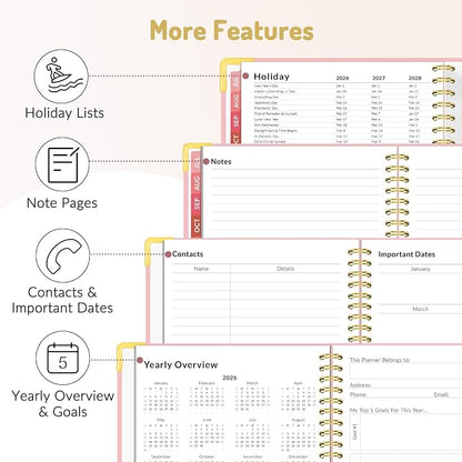Forvencer Academic Planner 2026-2027, Calendar Jul 2026-Jun 2027, 8.5"x11"