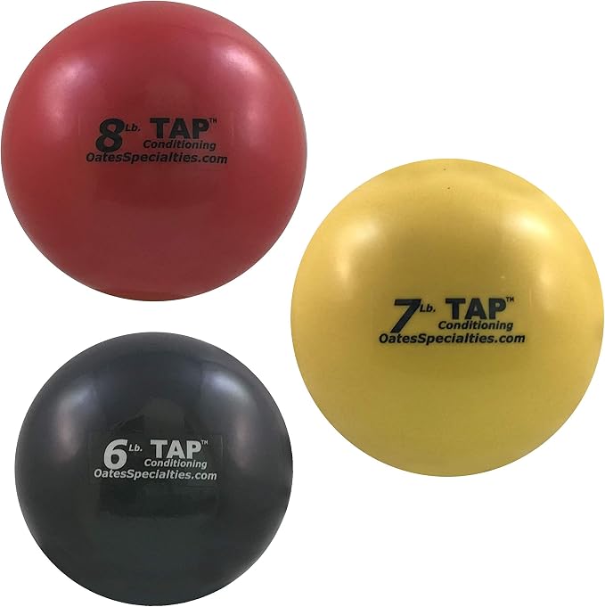 TAP Conditioning Mini-Medicine Ball | Used As a Replacement for Small Dumbbells | Used for Indoor Shot Put (Training Only) | Increase Grip Strength | Use for Slams, Tosses, and Throws