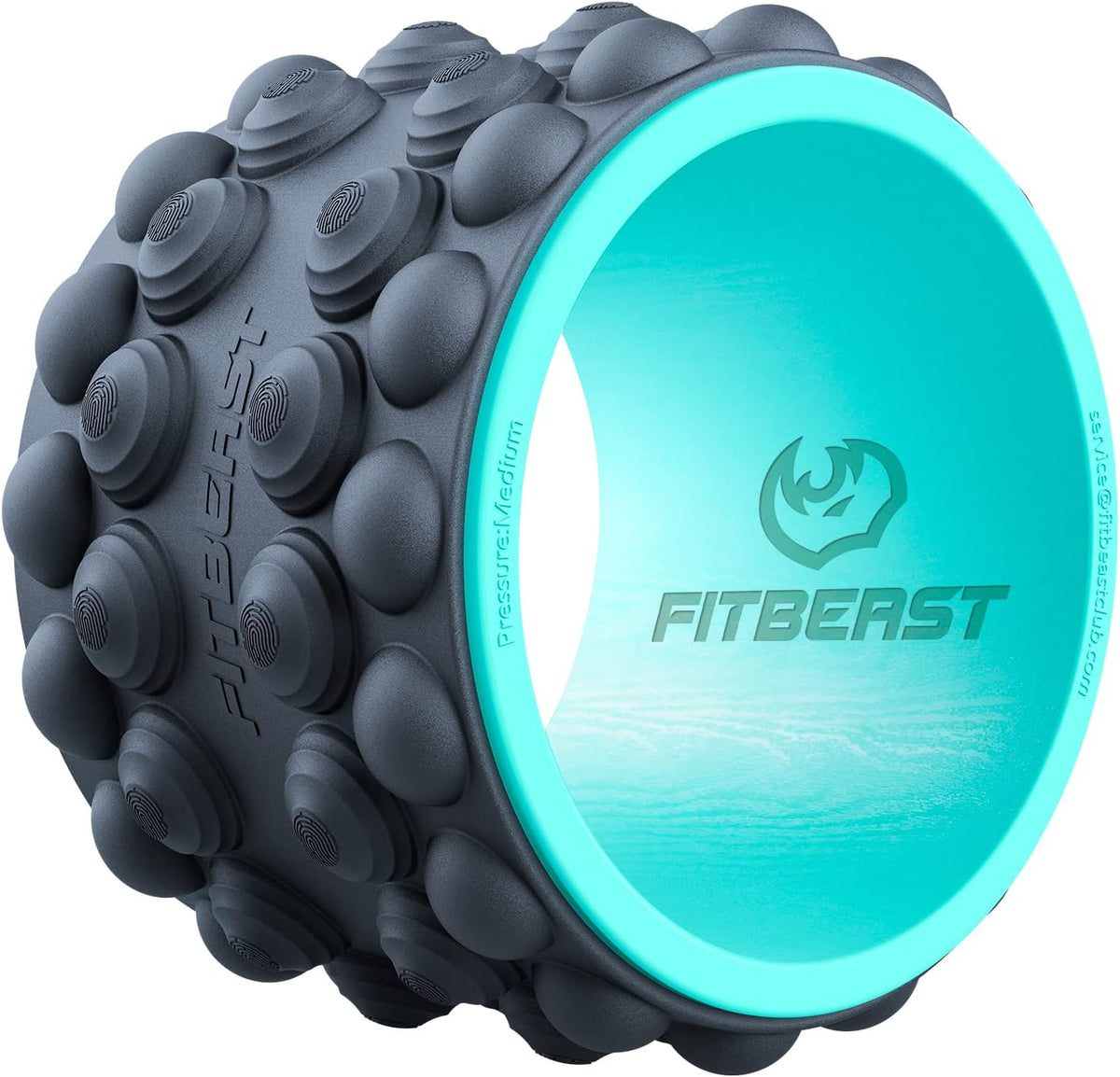 FitBeast Back Roller, Back Wheel Foam Roller - Targeted Muscle Roller for Deep Tissue Massage, Back Stretcher