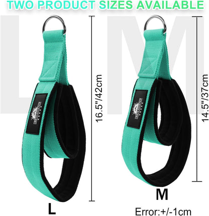 1 Pair Pilates Double Loop Straps for Reformer Fitness D-Ring Straps Handle, Yoga Exercise Accessories for Home Gym Workout
