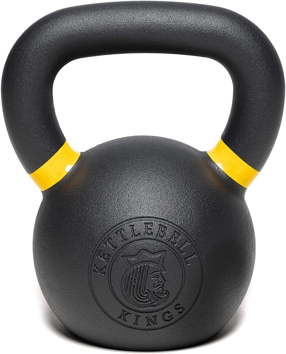 Kettlebell Kings Powder Coated Kettlebell Weights 5-90 LB | Workout Gym Equipment & Strength training sets for Women & Men | Durable Coating for Grip Strength, Rust Prevention