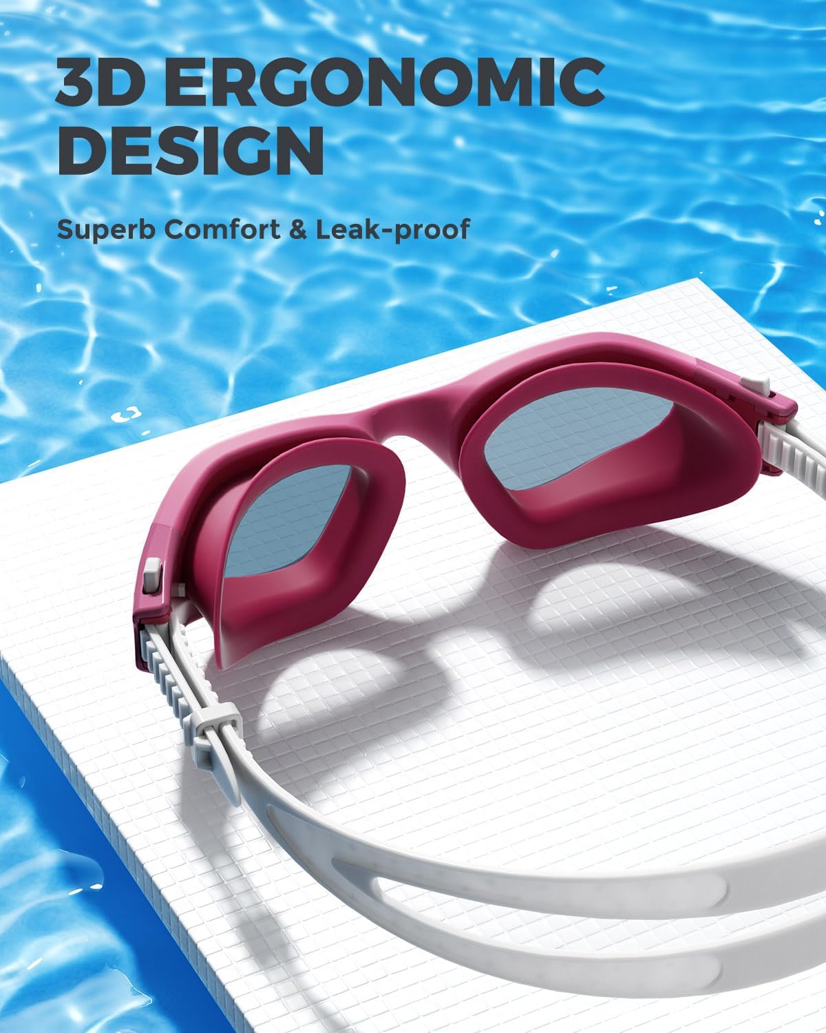 OMID Swim Goggles, P2 Polarized Swimming Goggles for Men Anti-fog Goggles Swimming for Adult Women
