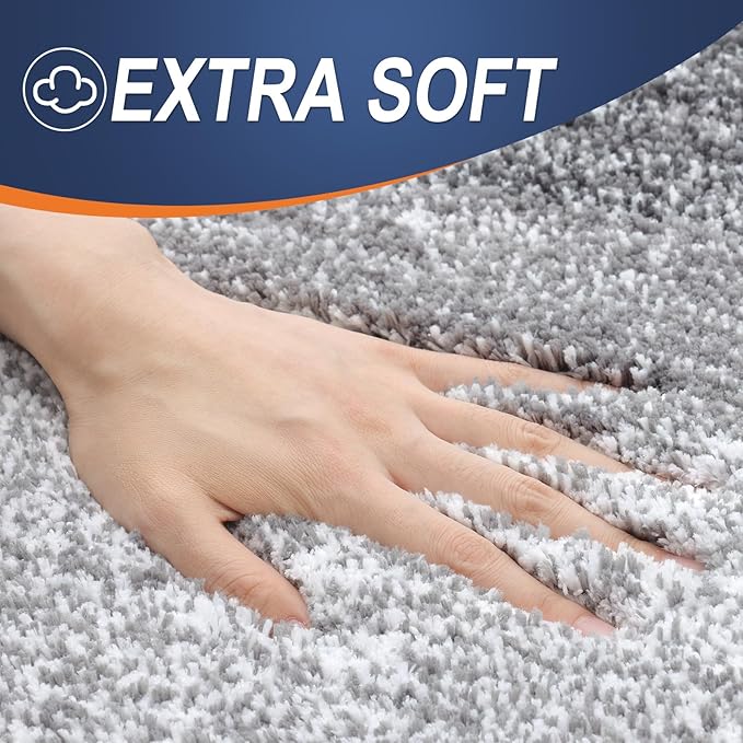 OLANLY Bathroom Runner Rugs Mat 44x20, Extra Soft Absorbent Microfiber Bath Rugs, Rubber Backing, Quick Dry, Washable Long Bath Mats for Bathroom Floor, Tub and Shower, Home Decor Accessories, Grey