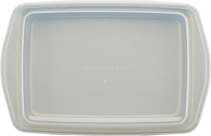 Rachael Ray Nonstick Bakeware Set without Grips includes Nonstick Bread Pan, Baking Pans, Cake Pans, Cookie Sheet / Baking Sheet - 10 Piece, Silver