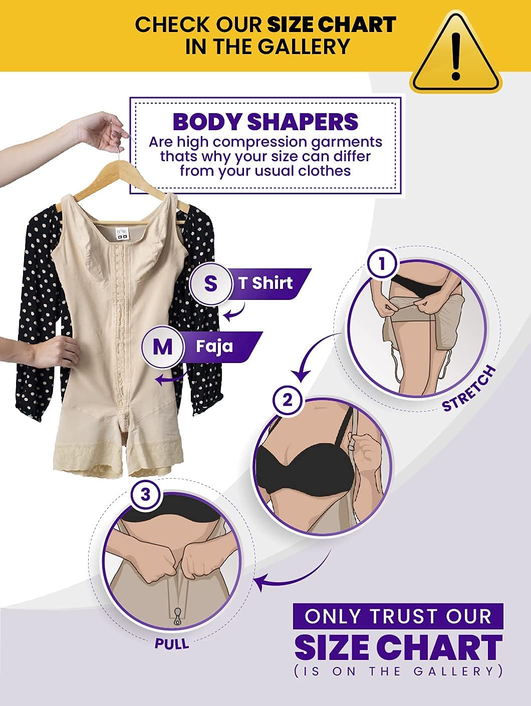 M&D Fajas Colombianas Postparto Reductoras y Moldeadoras Strapless Colombian Postpartum Girdles Butt Lift for Women