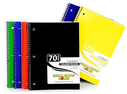 Ultimate High School and College Bundle | 1 Box | School Supply Boxes - Back to School Essentials | Includes Notebooks, Tab Dividers, Pencils, Highlighters, & More