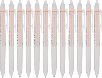 PILOT FriXion Waai Retractable & Refillable Erasable Gel Pens, Extra Fine Point 0.5 mm, Pale Orange Ink, 12 Count