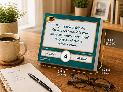 OMG Facts 2027 Daily Desk Calendar: Boxed Page-a-Day Trivia Calendar with Day-to-Day Hard-to-Believe Facts, Weird Truths & Bizarre Realities