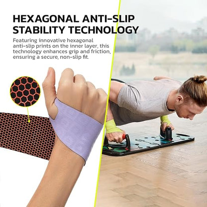 Adjustable Wrist Brace for Pain Relief, Carpal Tunnel & Tendonitis Support – Ergonomic Compression, Breathable & Anti-Slip Design, Fits Left & Right Hand, Ideal for Sports, Gaming & Office Use Purple