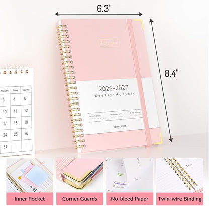 Forvencer Academic Planner 2026-2027, Calendar Jul 2026-Jun 2027, 6" x 8"