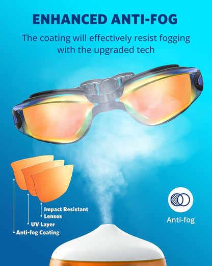 Aegend Swim Goggles, Swimming Goggles No Leaking Full Protection Adult Men Women Youth