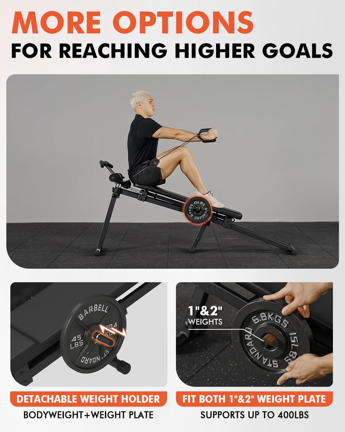 GMWD Total Home Gym with Detachable Footplate,Swing Attachment and Weight Holder,Versatile Total Body Training Machine for Home Gym Workout